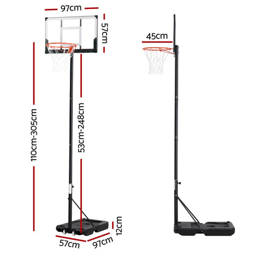 3.05 m Adjustable Basketball Hoop | Everfit
