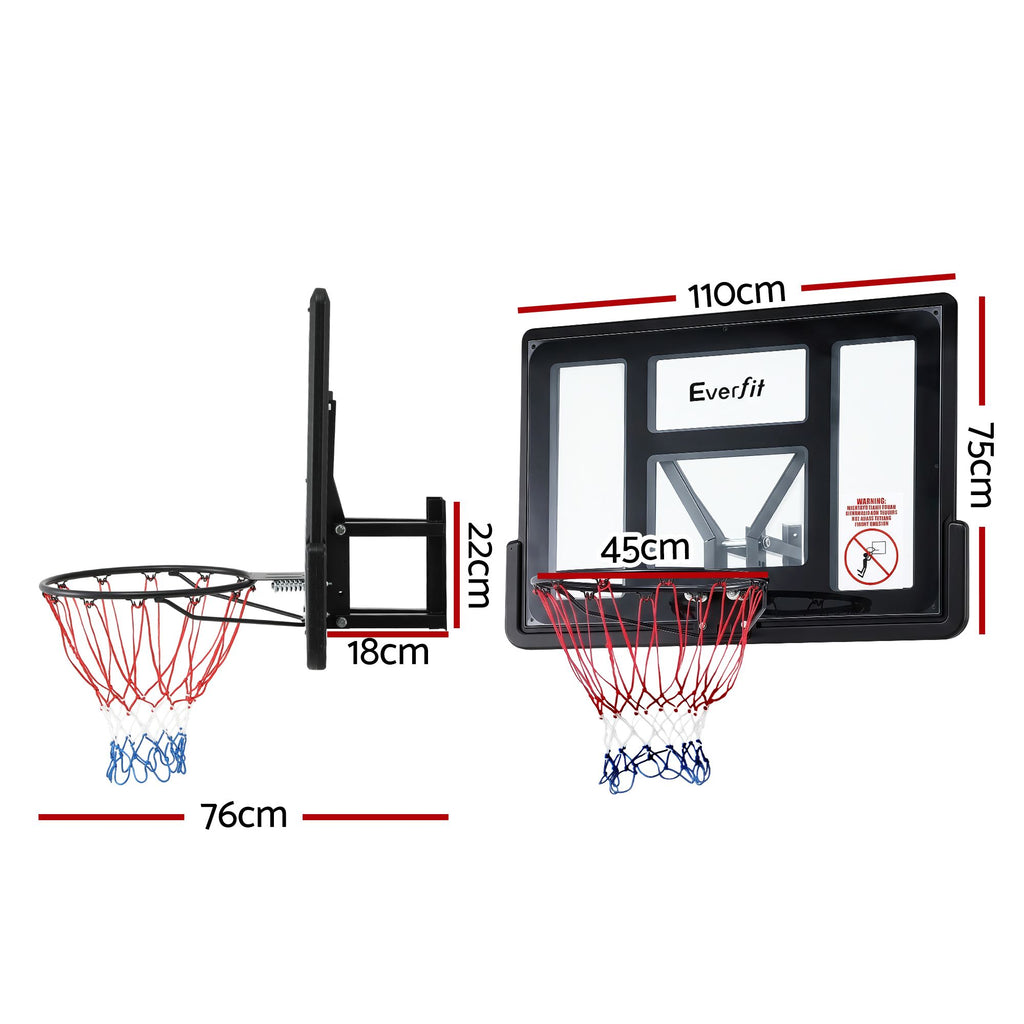 Everfit 43-Inch Wall Mount Kids Basketball Hoop Backboard Indoor Outdoor Sports