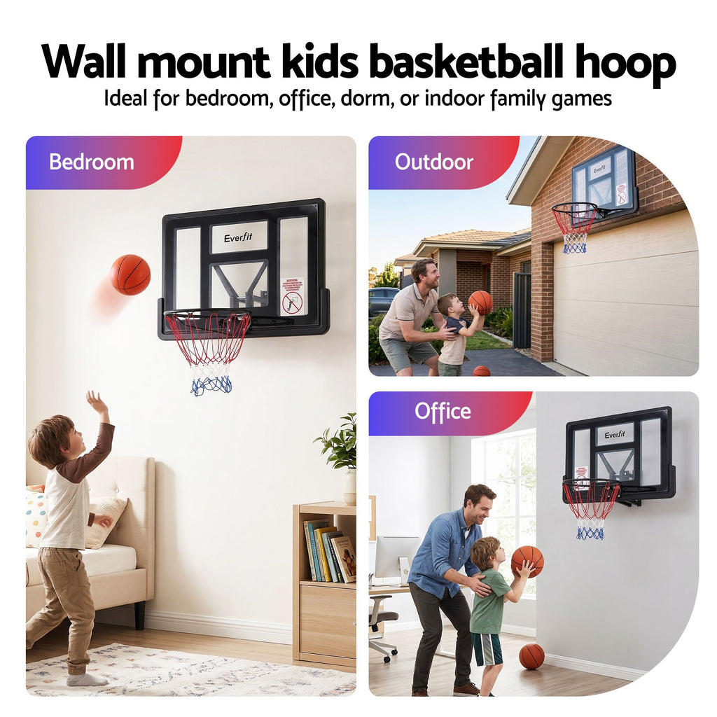 Everfit 43-Inch Wall Mount Kids Basketball Hoop Backboard Indoor Outdoor Sports