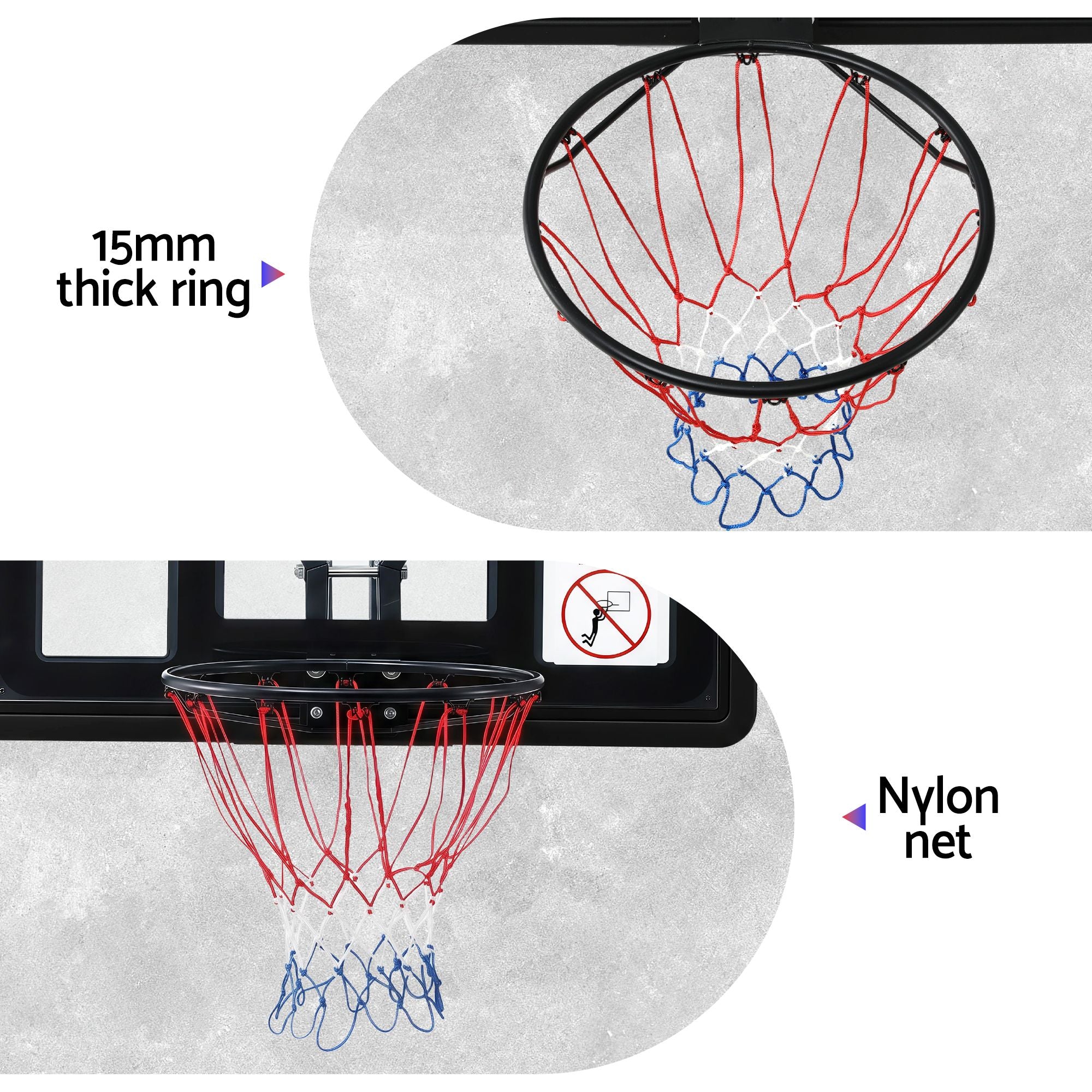Everfit 43-Inch Wall Mount Kids Basketball Hoop Backboard Indoor Outdoor Sports