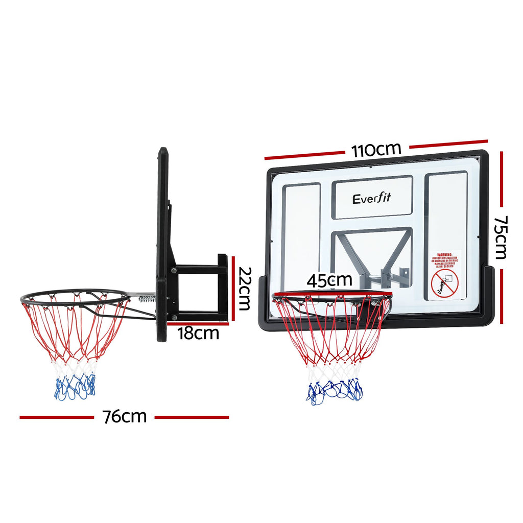 Everfit 43-Inch Wall Mount Kids Basketball Hoop Backboard Outdoor Sports