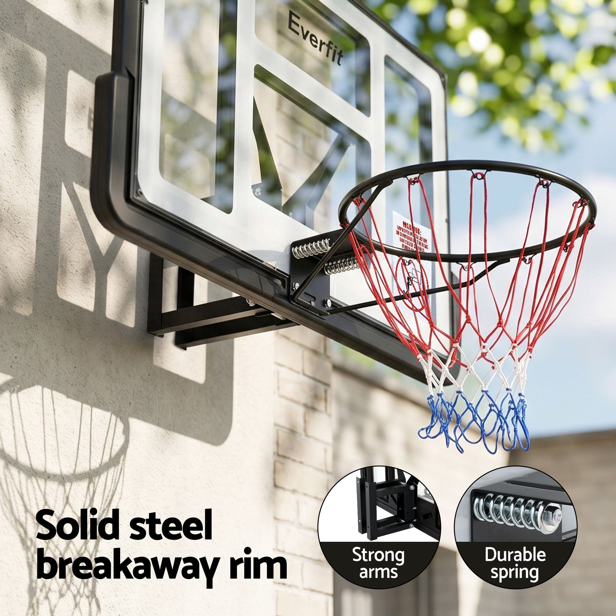 Everfit 43-Inch Wall Mount Kids Basketball Hoop Backboard Outdoor Sports