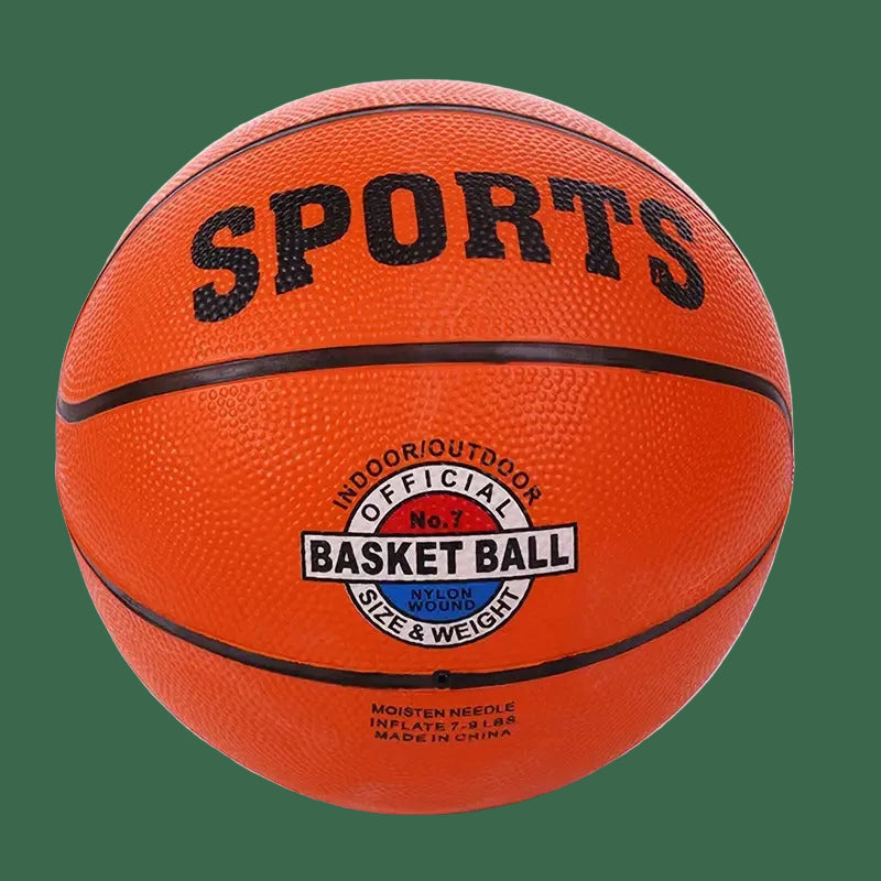 Classic Rubber Basketball Training Standard Size Downtown for NBA- Black/Orange