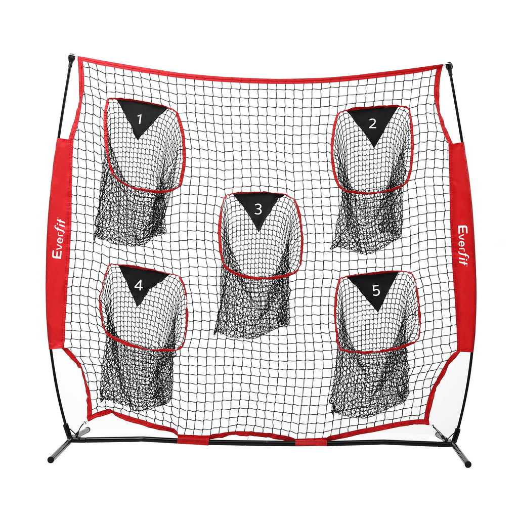 Everfit 1.8m Football Training Net 5 Target Portable Soccer Goal Nets Rebounder