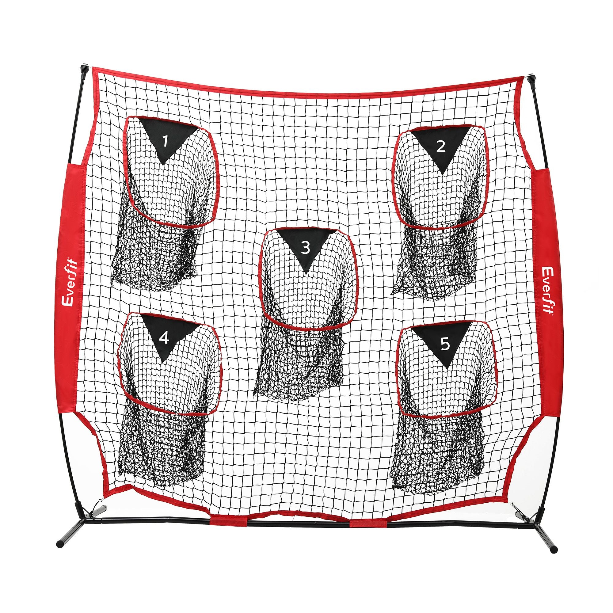 Everfit 1.8m Football Training Net 5 Target Portable Soccer Goal Nets Rebounder