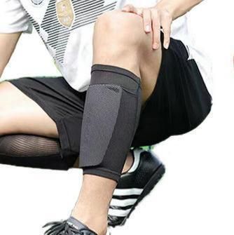 2 Pairs Soccer Shin Guard Sock Black Size S
