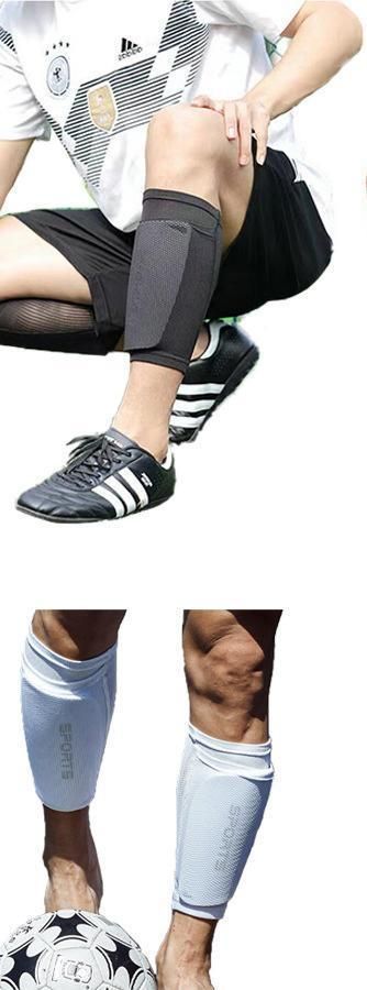 2 Pairs Soccer Shin Guard Sock Red Size S