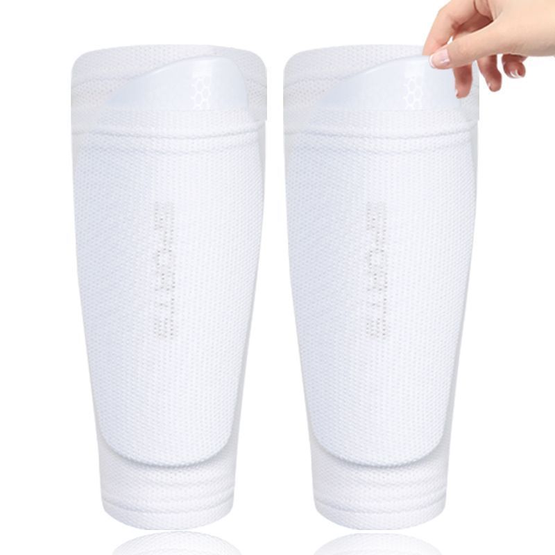 2 Pairs Soccer Shin Guard Sock Red Size S