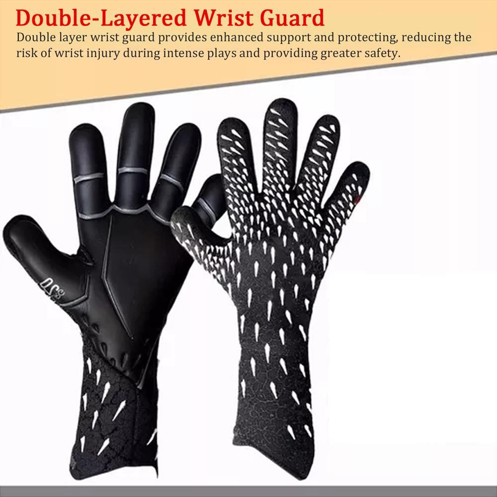 Soccer Goalkeeper Gloves Thickened Breathable Football Gloves Anti-Slip Latex Training Gloves for Teenagers Adults - 9#