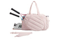 Womens Tennis Gym Bag Sports Tote Fits Two Rackets with Shoe Compartment - Pink