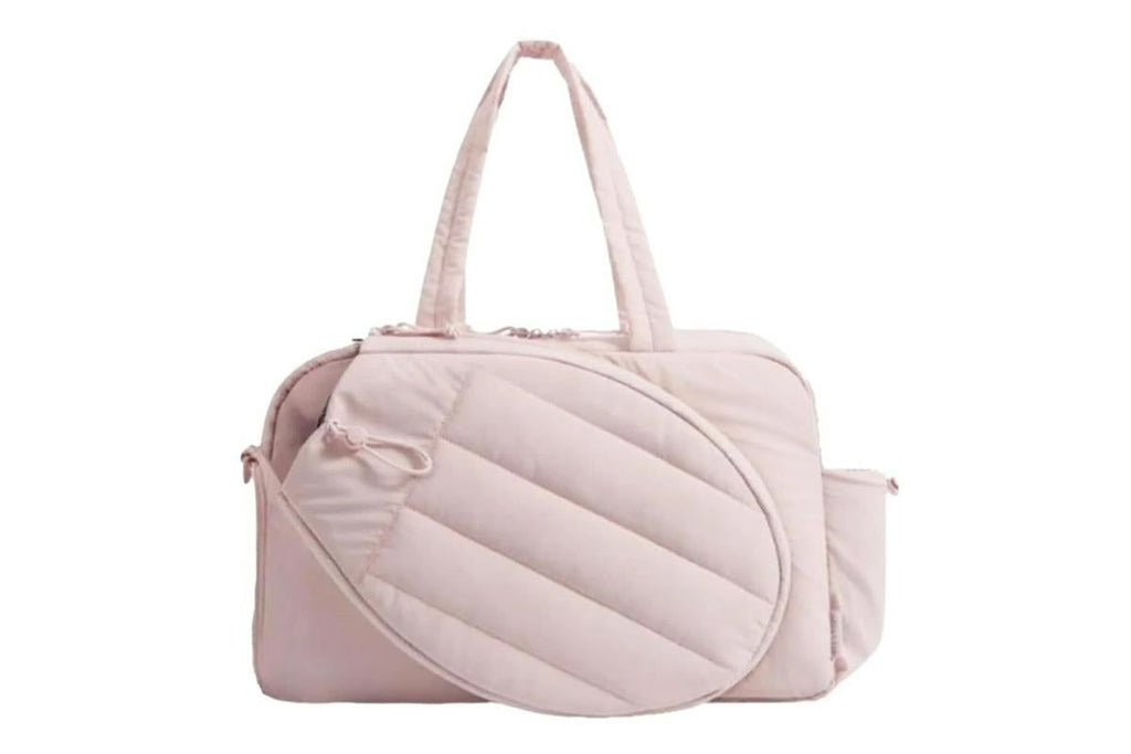Womens Tennis Gym Bag Sports Tote Fits Two Rackets with Shoe Compartment - Pink