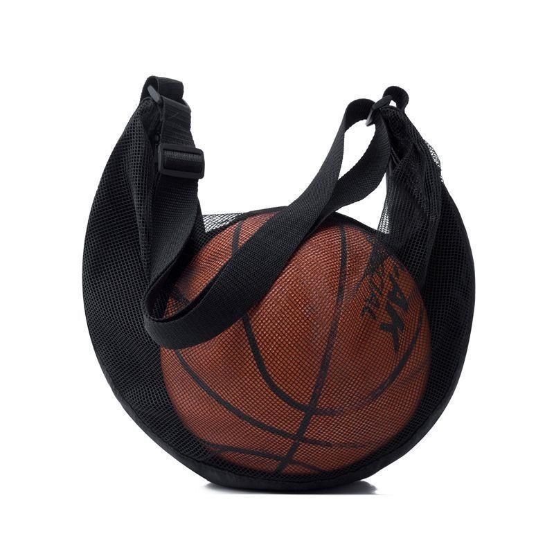 Basketball Bag Large Capacity Sports Training Single Shoulder Volleyball Net (Black)
