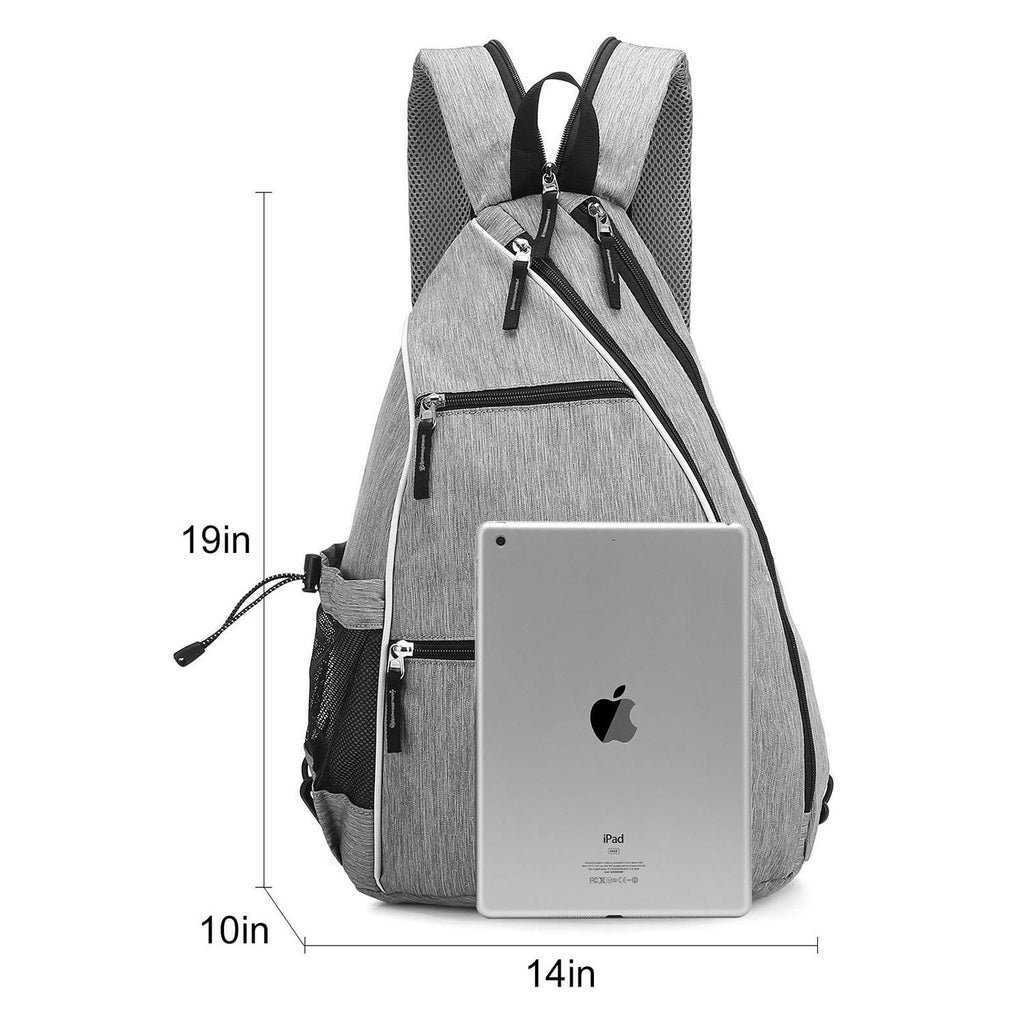 Pickleball Backpack Adjustable Sling Bag With Fence Hook And Large Capacity - Black