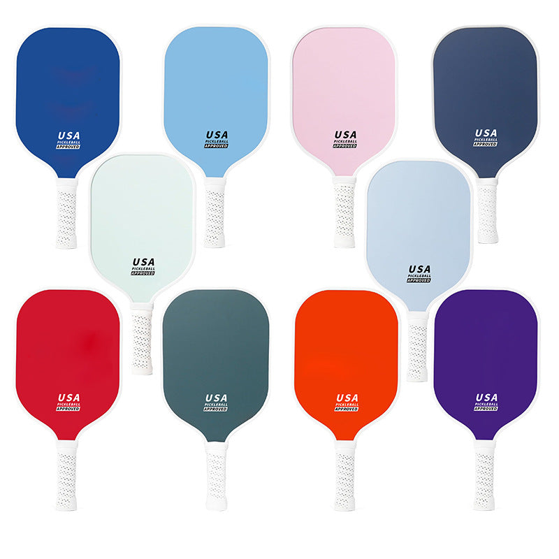 Blue Fiberglass Pickleball Paddle Set - 2 Minimalist Paddles, 4 Balls, and Carry Bag for Outdoor Play