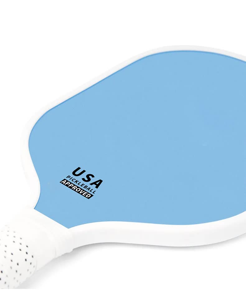 Purple Fiberglass Pickleball Paddle Set - 2 Minimalist Paddles, 4 Balls, and Carry Bag for Outdoor Play