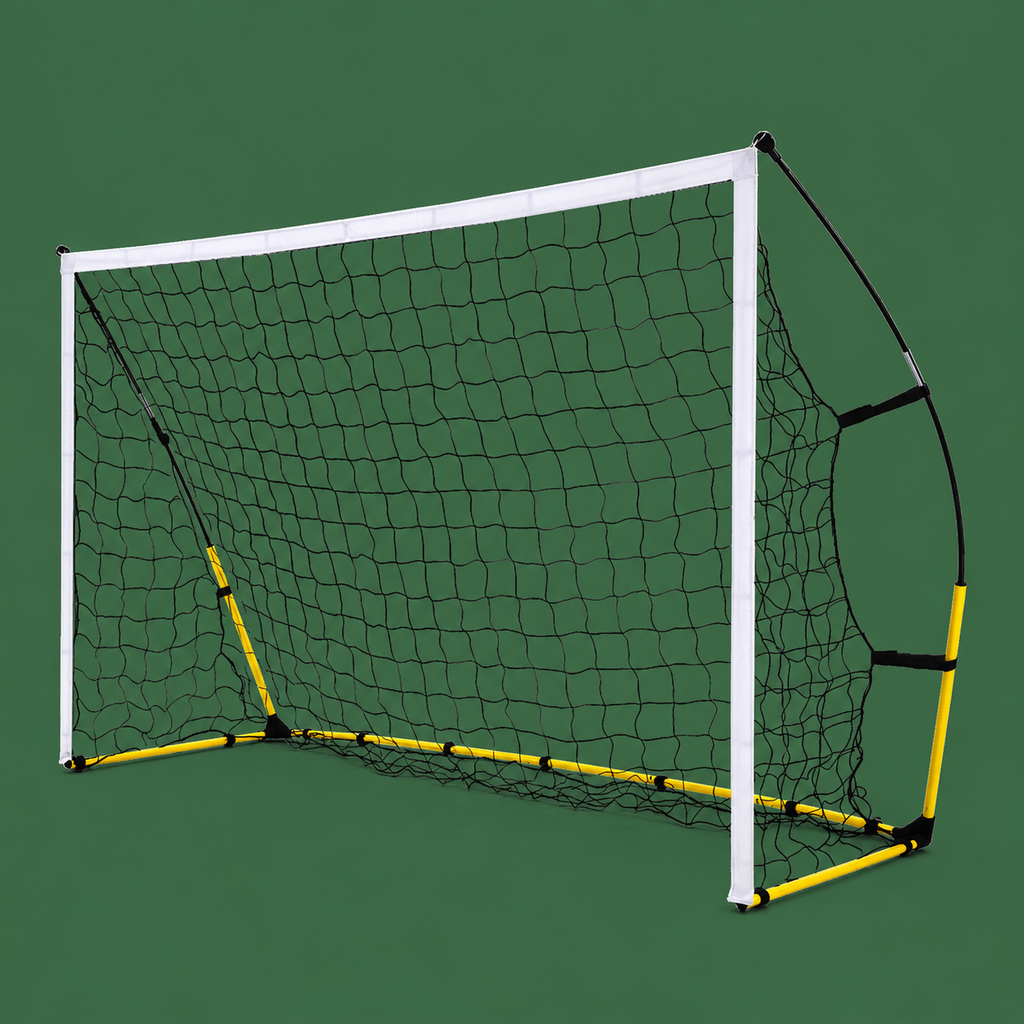 8 x 5 ft portable soccer goal on Court District green background