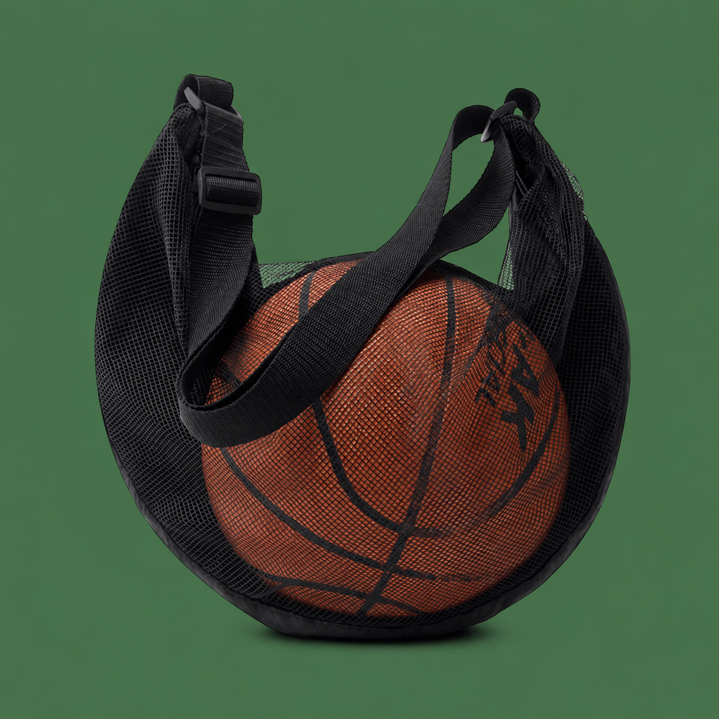 Large basketball and volleyball training bag on green background