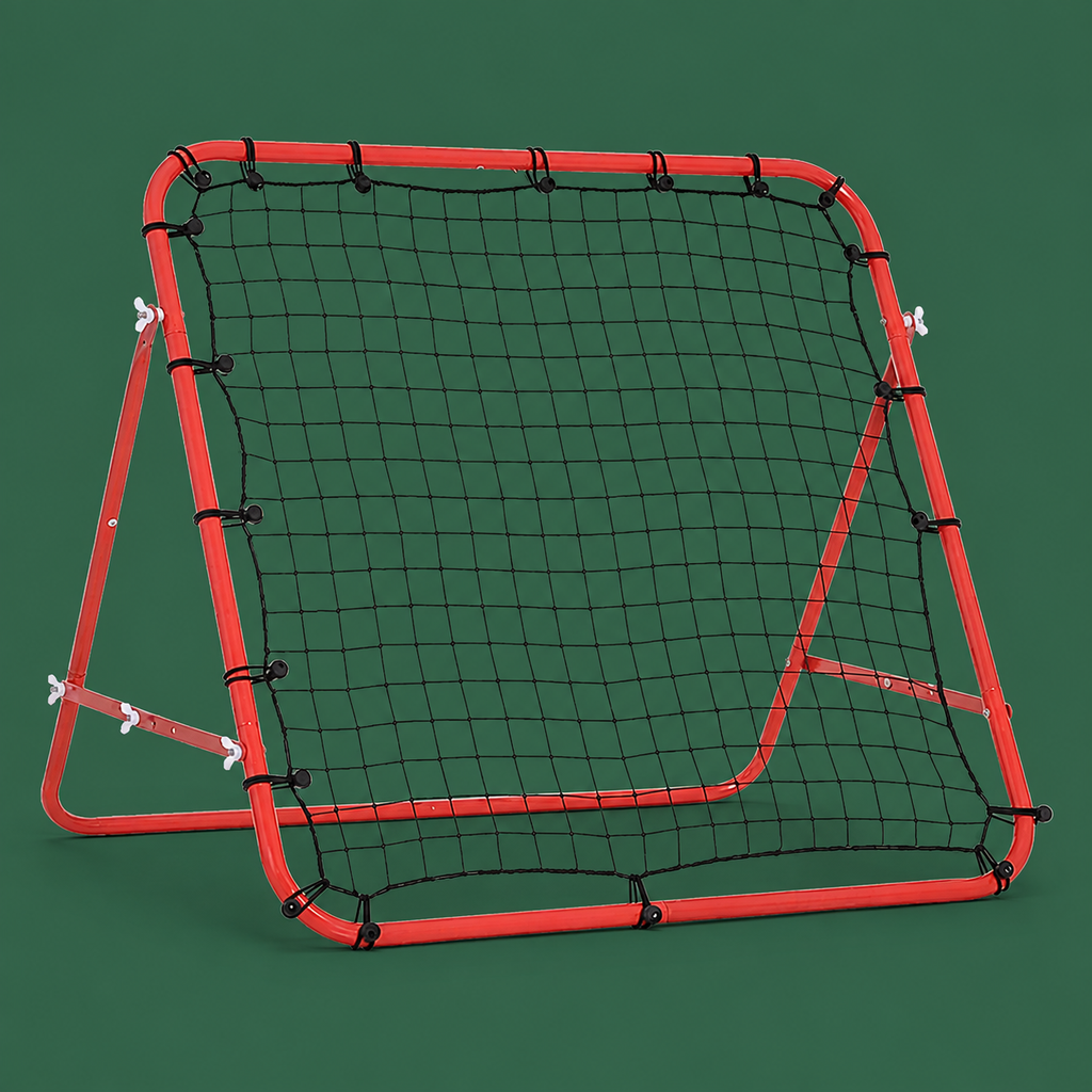 Soccer rebound net trainer on Court District green background