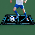 Soccer skills training mat on Court District green background