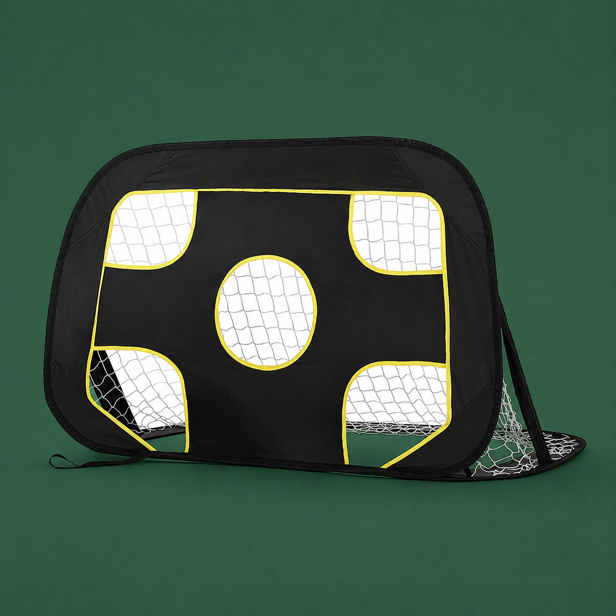 Soccer target rebounder on Court District green background