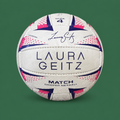 Laura Geitz size 4 match netball on Court District green