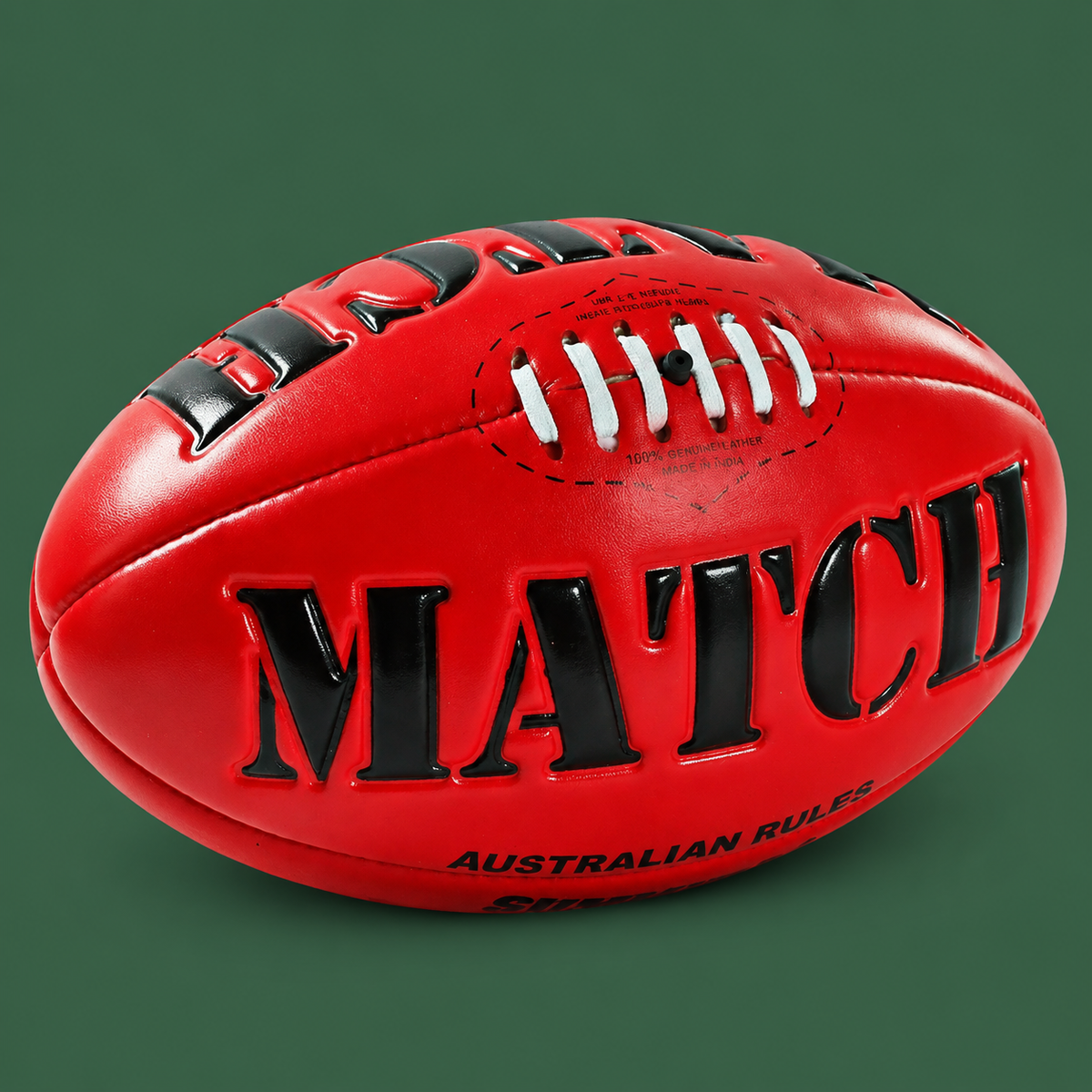 Summit size 5 AFL match ball on Court District green