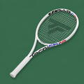 Tecnifibre T-Fight 300 Isoflex tennis racquet on Court District green